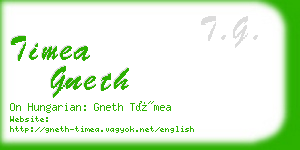 timea gneth business card